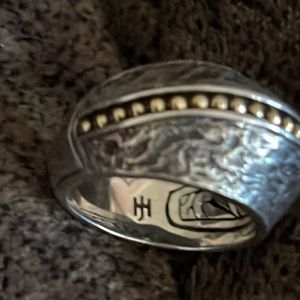 John Hardy Dome Ring! SIZE 7.5 RARE FIND 925 Silver & 18KT gold Dots